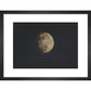 Photograph of the Moon print in black frame