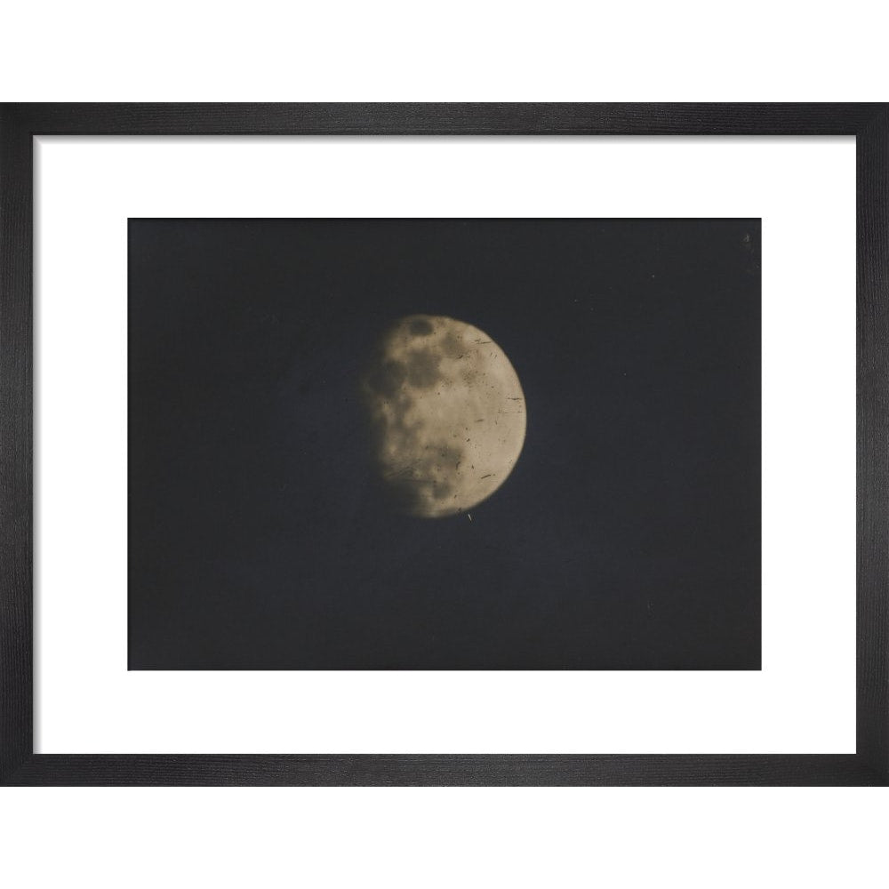 Photograph of the Moon print in black frame