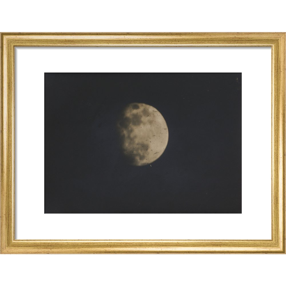 Photograph of the Moon print in gold frame