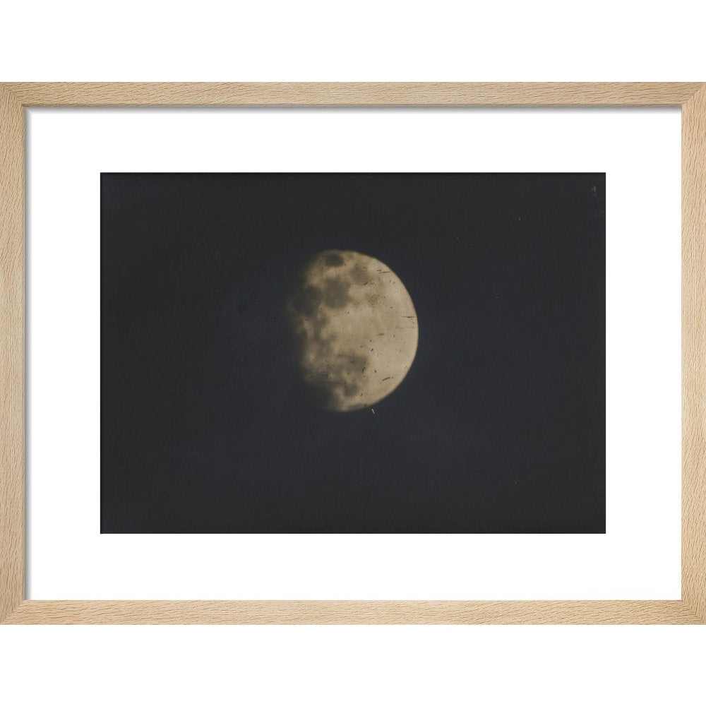 Photograph of the Moon print in natural frame