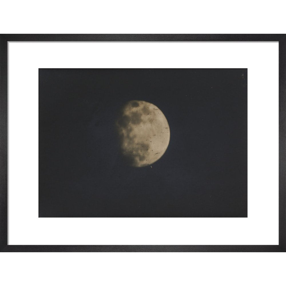 Photograph of the Moon print in black frame