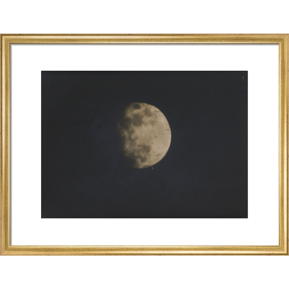 Photograph of the Moon print in gold frame