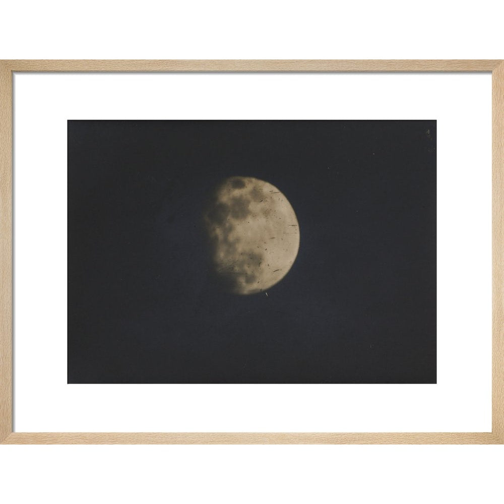 Photograph of the Moon print in natural frame
