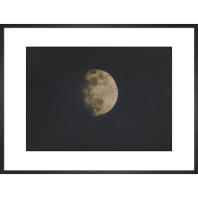 Photograph of the Moon print in black frame