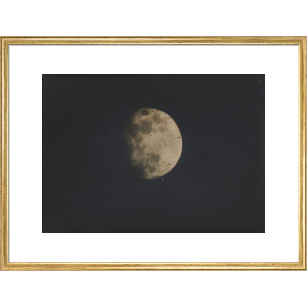 Photograph of the Moon print in gold frame