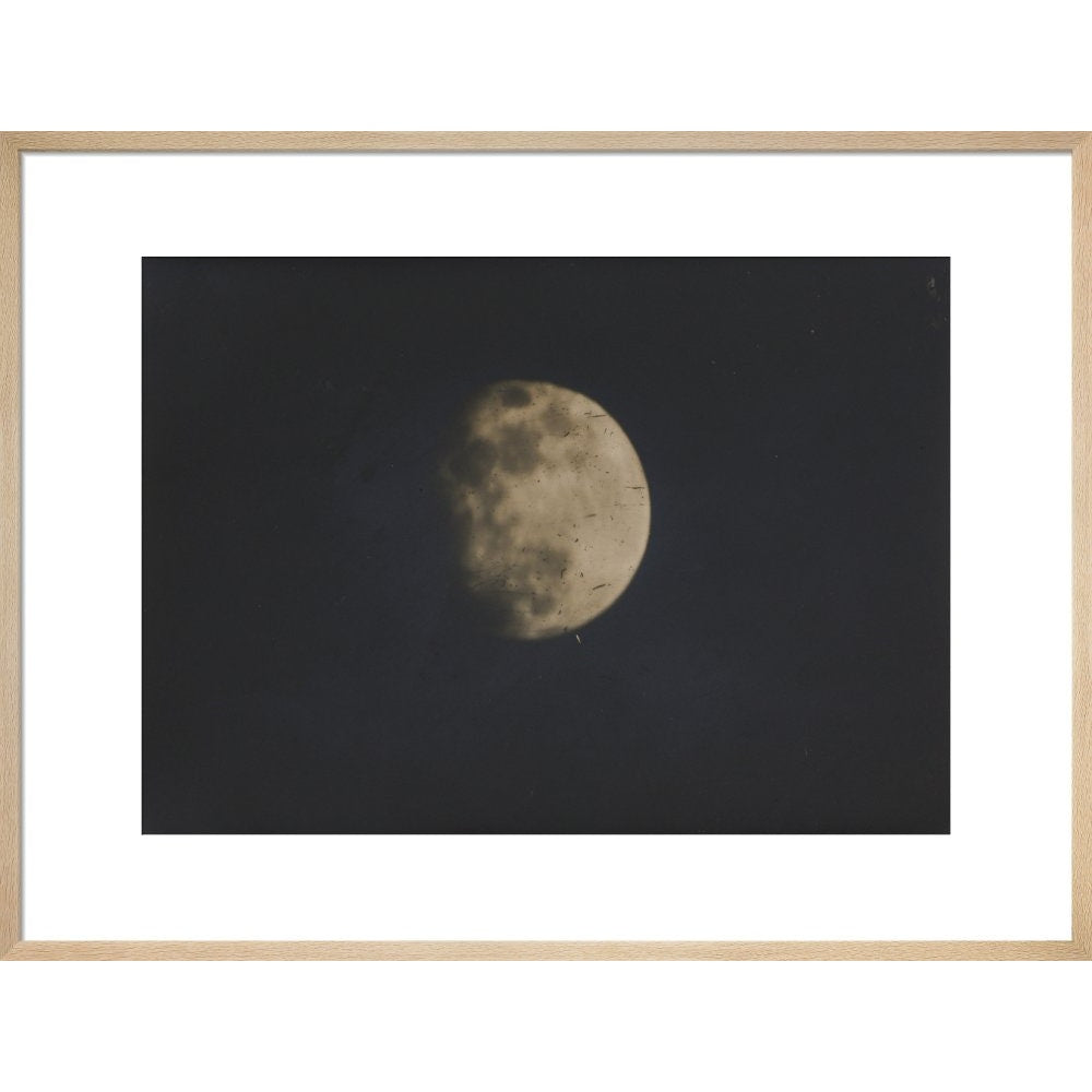 Photograph of the Moon print in natural frame