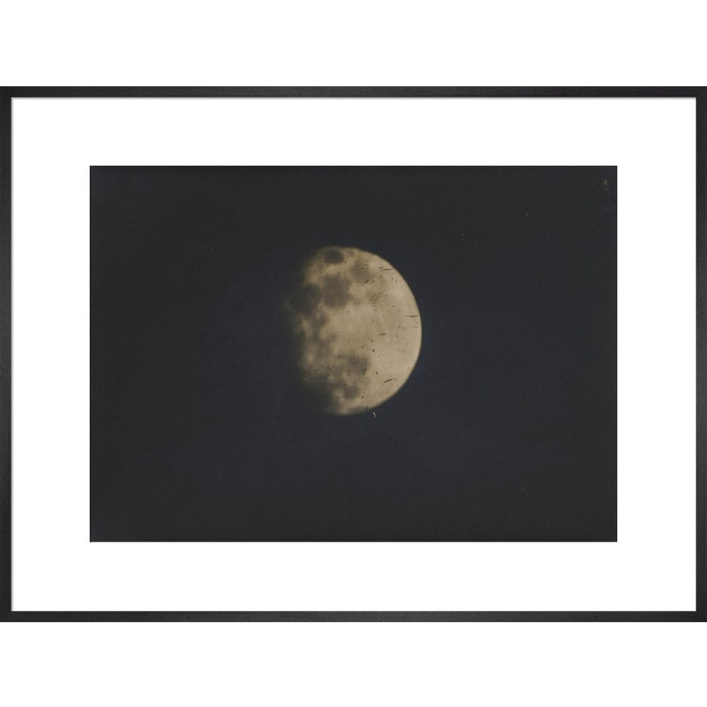Photograph of the Moon print in black frame