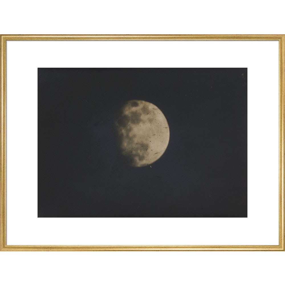 Photograph of the Moon print in gold frame