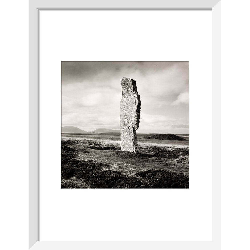 Single Stone, Ring of Broga print in white frame
