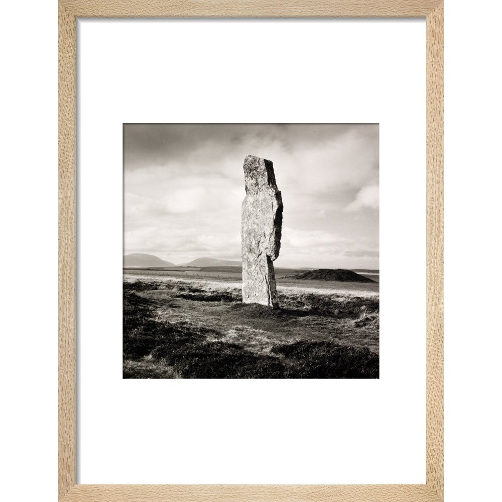 Single Stone, Ring of Broga print in natural frame
