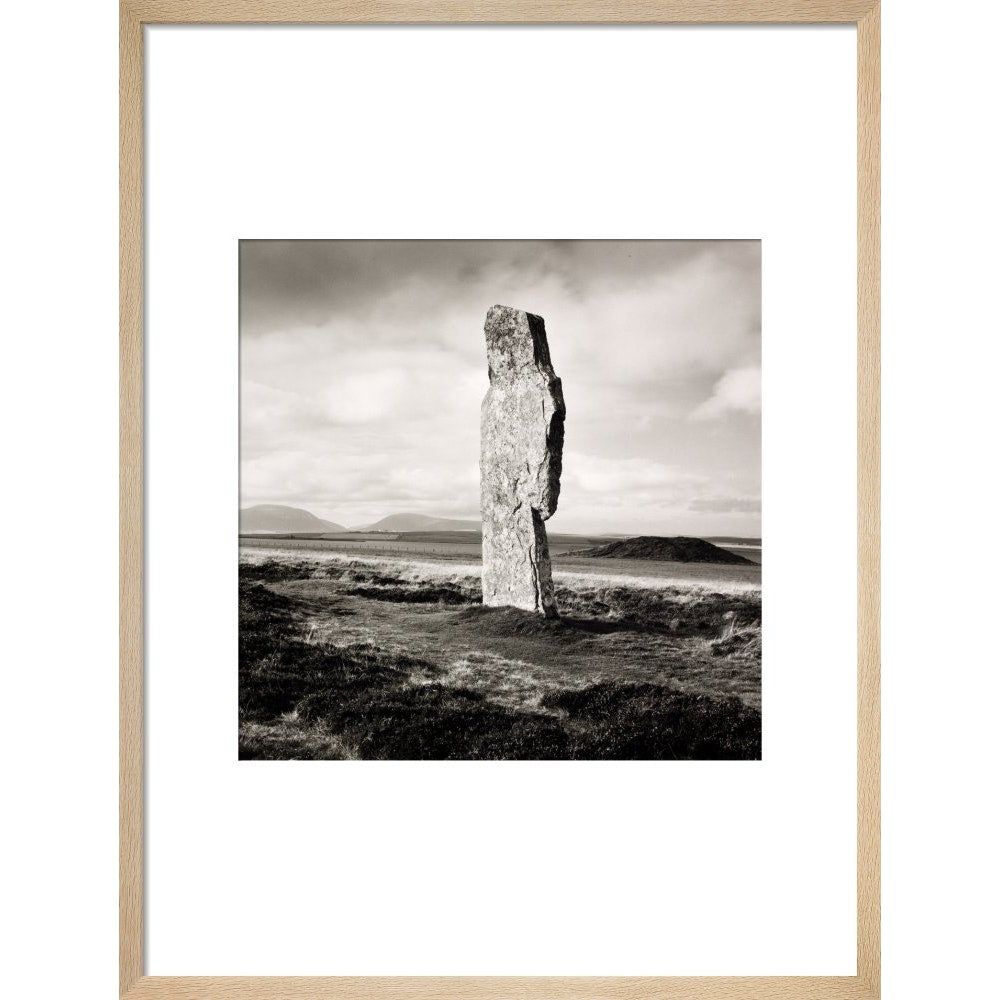 Single Stone, Ring of Broga print in natural frame