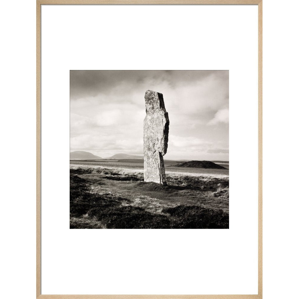 Single Stone, Ring of Broga print in natural frame