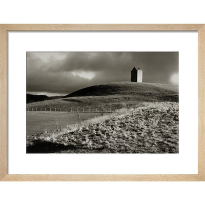 Stone Tower print in natural frame
