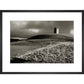 Stone Tower print in black frame