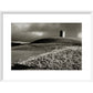 Stone Tower print in white frame