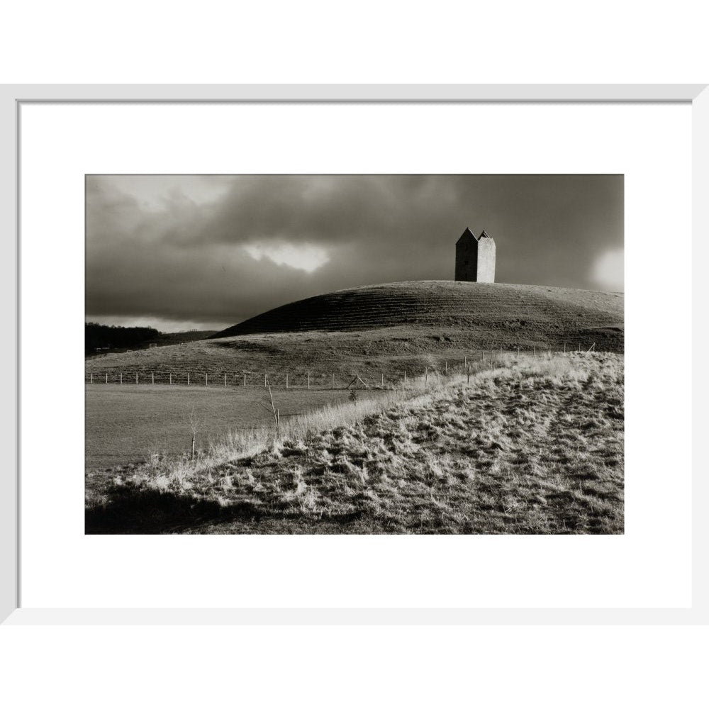 Stone Tower print in white frame