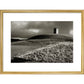Stone Tower print in gold frame