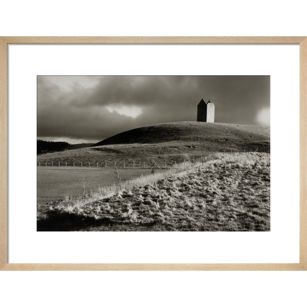 Stone Tower print in natural frame