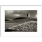 Stone Tower print in white frame