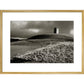 Stone Tower print in gold frame