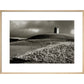 Stone Tower print in natural frame