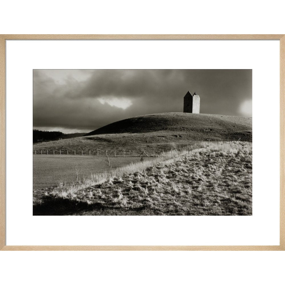 Stone Tower print in natural frame