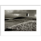 Stone Tower print in white frame