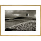 Stone Tower print in gold frame