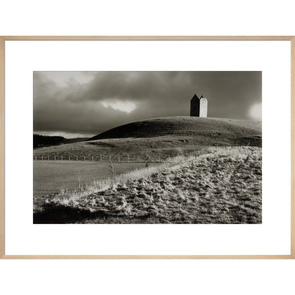 Stone Tower print in natural frame