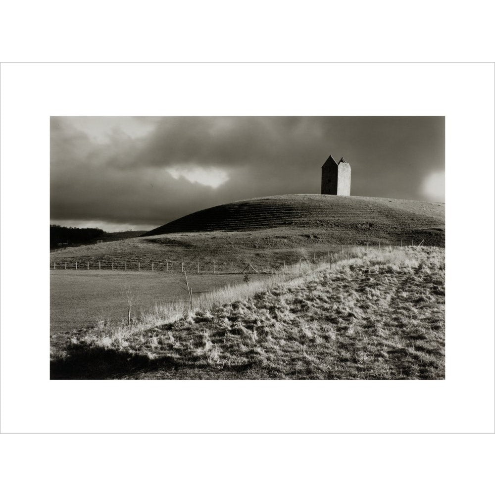 Stone Tower print in white frame