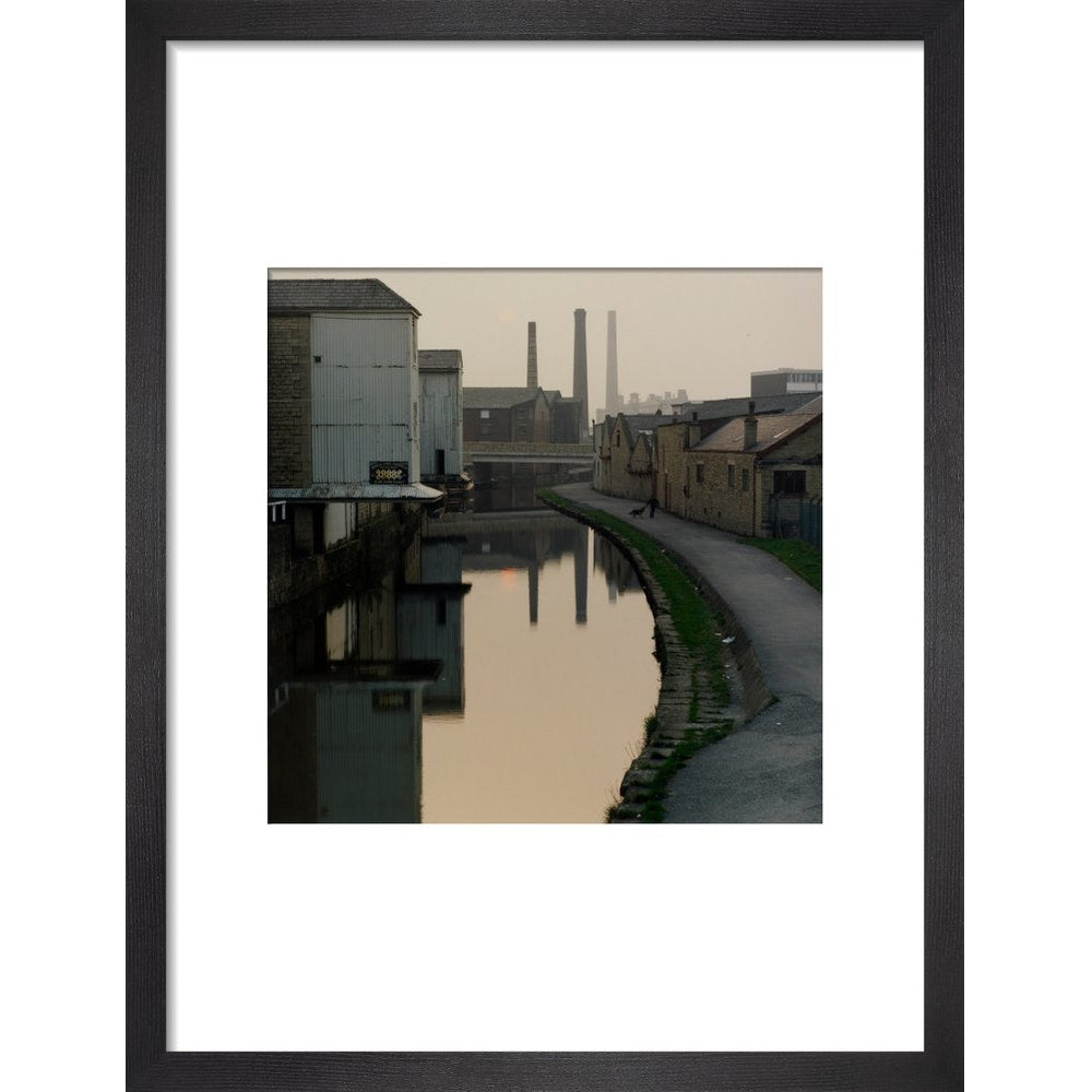 Sunset, Baildon Bridge print in black frame