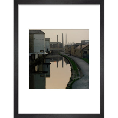 Sunset, Baildon Bridge print in black frame