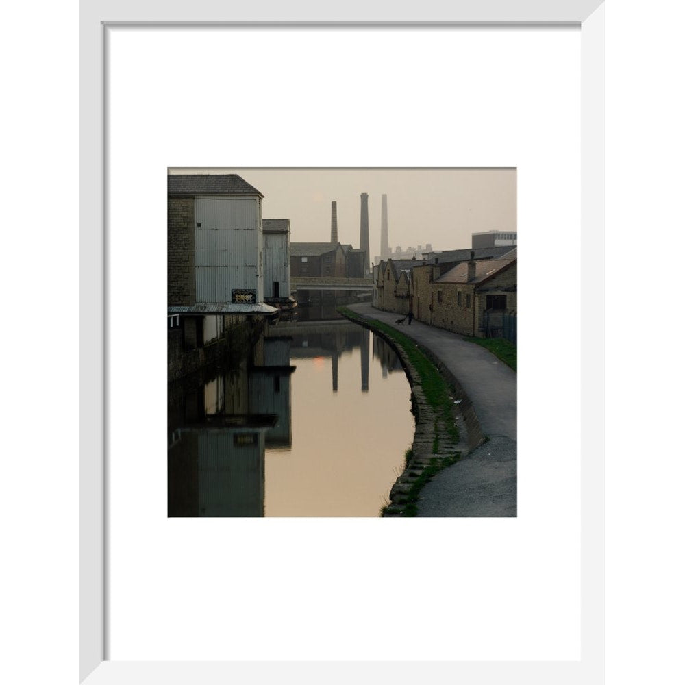 Sunset, Baildon Bridge print in white frame