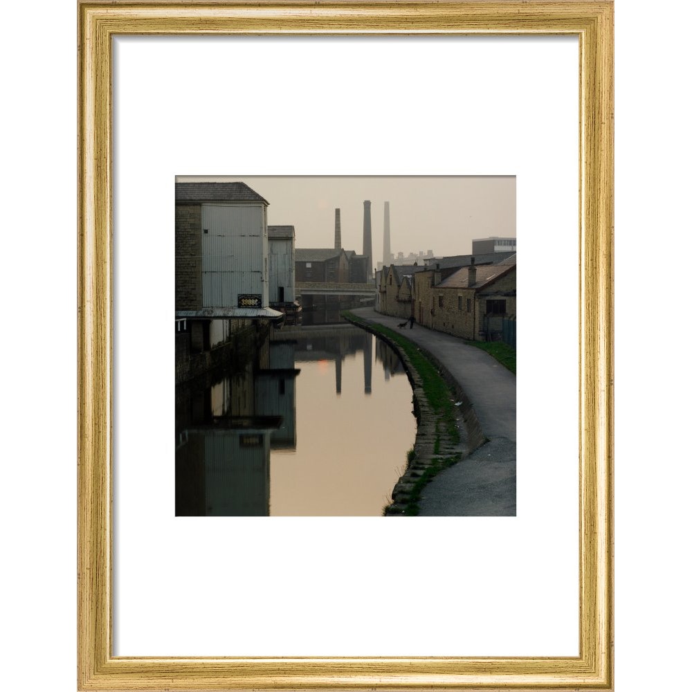 Sunset, Baildon Bridge print in gold frame