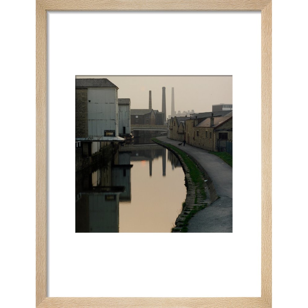 Sunset, Baildon Bridge print in natural frame