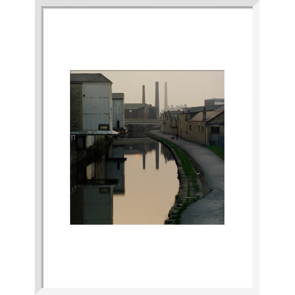 Sunset, Baildon Bridge print in white frame