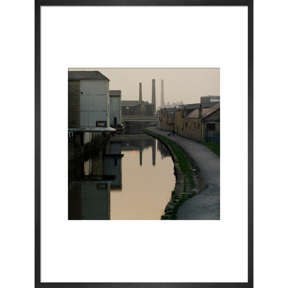 Sunset, Baildon Bridge print in black frame