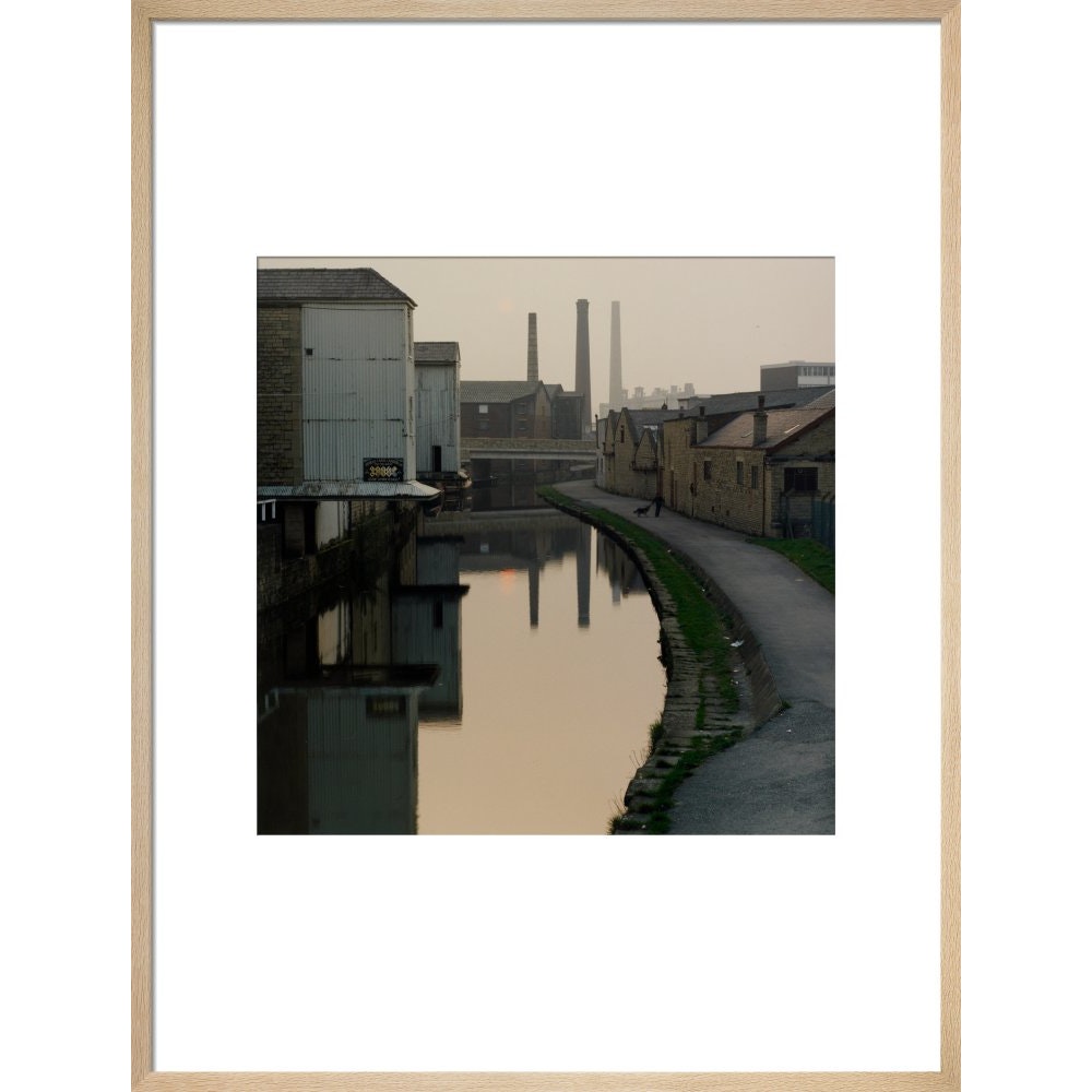 Sunset, Baildon Bridge print in natural frame