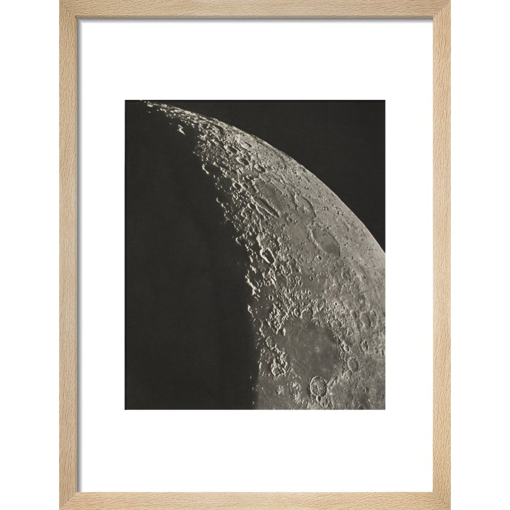 The Moon print in natural frame