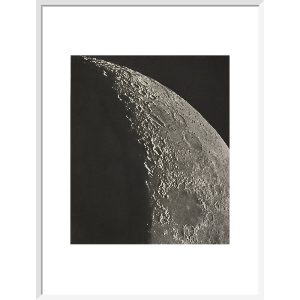 The Moon print in white frame