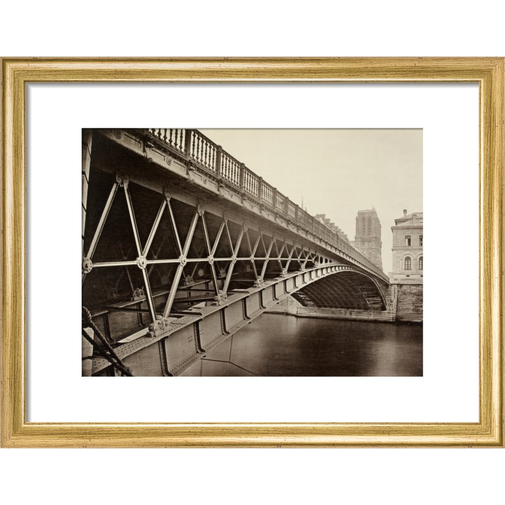 The Pont d'Arcole print in gold frame