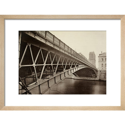 The Pont d'Arcole print in natural frame