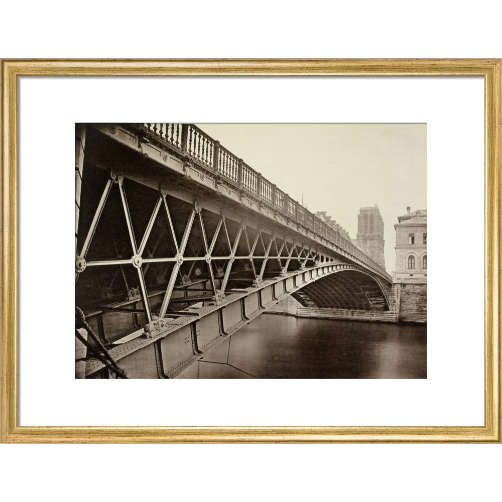 The Pont d'Arcole print in gold frame