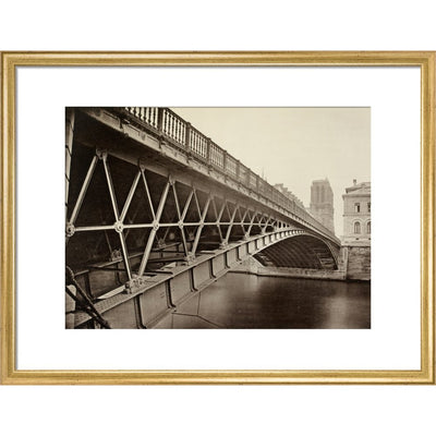The Pont d'Arcole print in gold frame