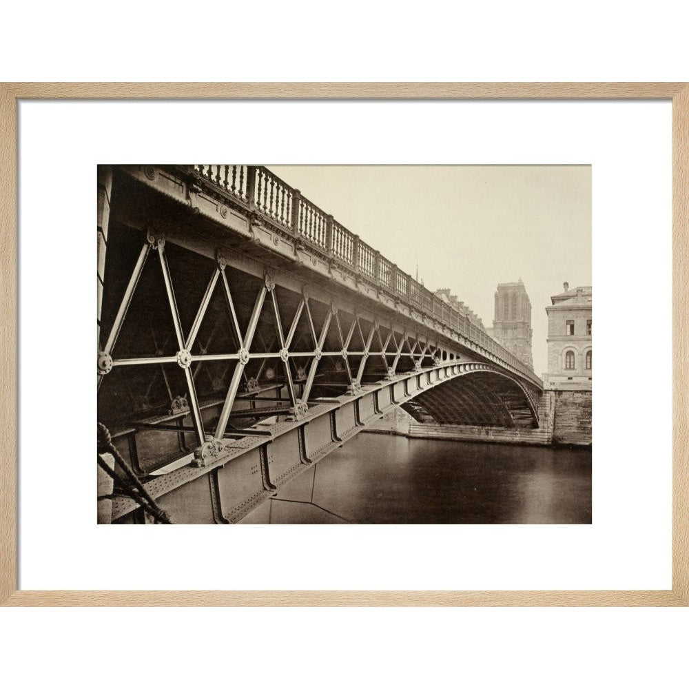 The Pont d'Arcole print in natural frame