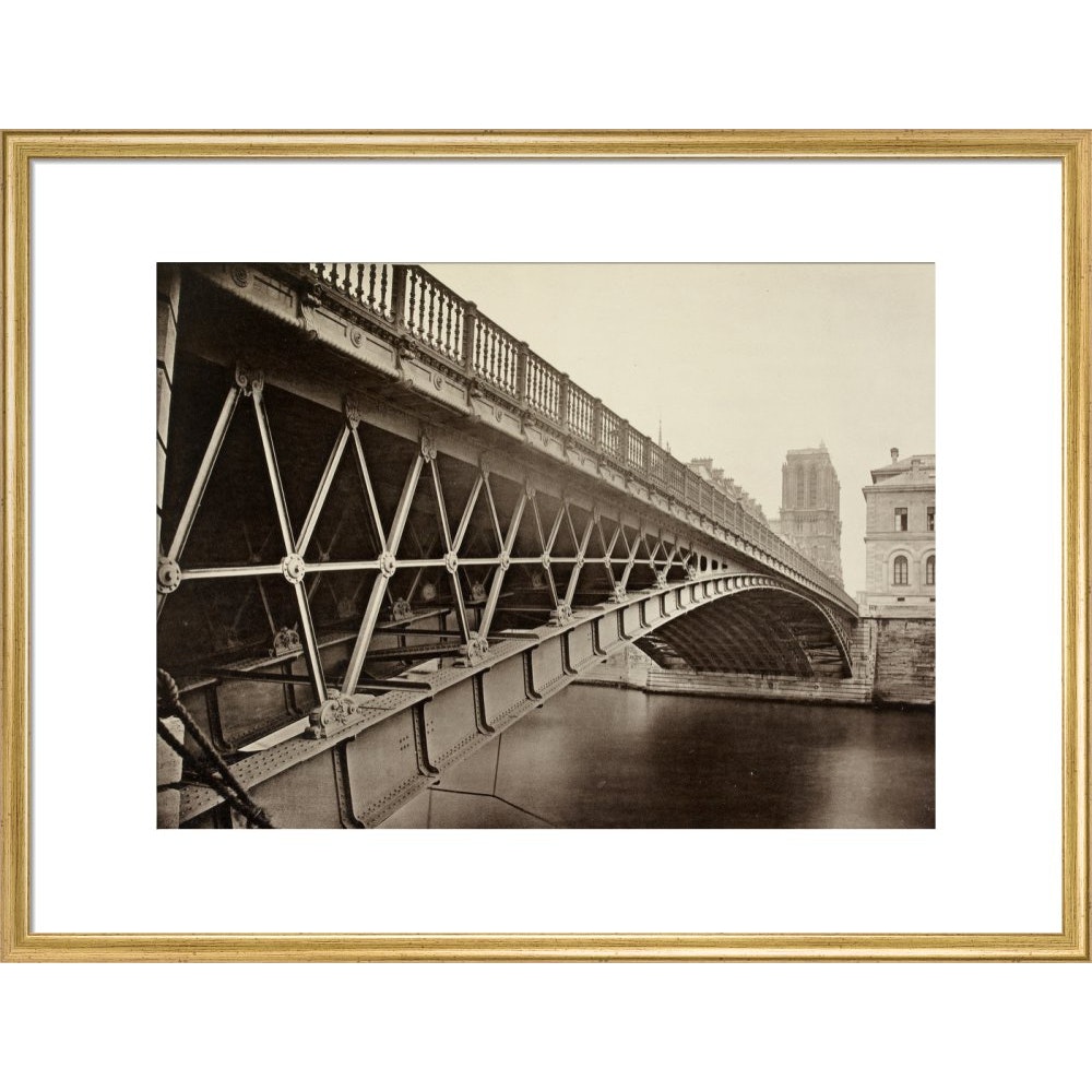 The Pont d'Arcole print in gold frame