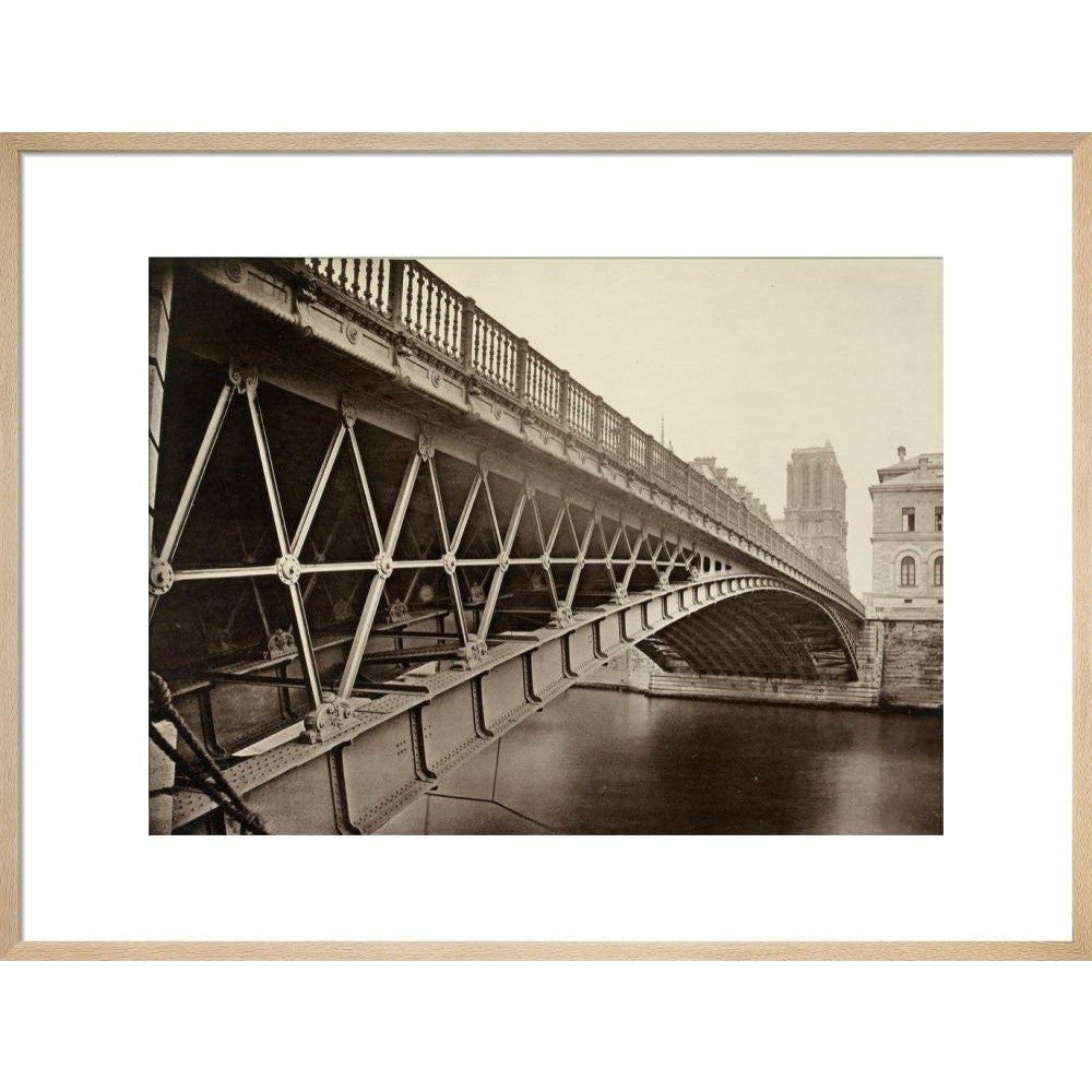 The Pont d'Arcole print in natural frame