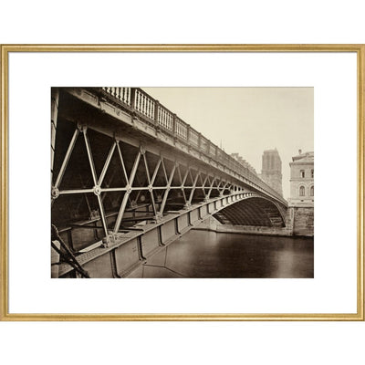 The Pont d'Arcole print in gold frame