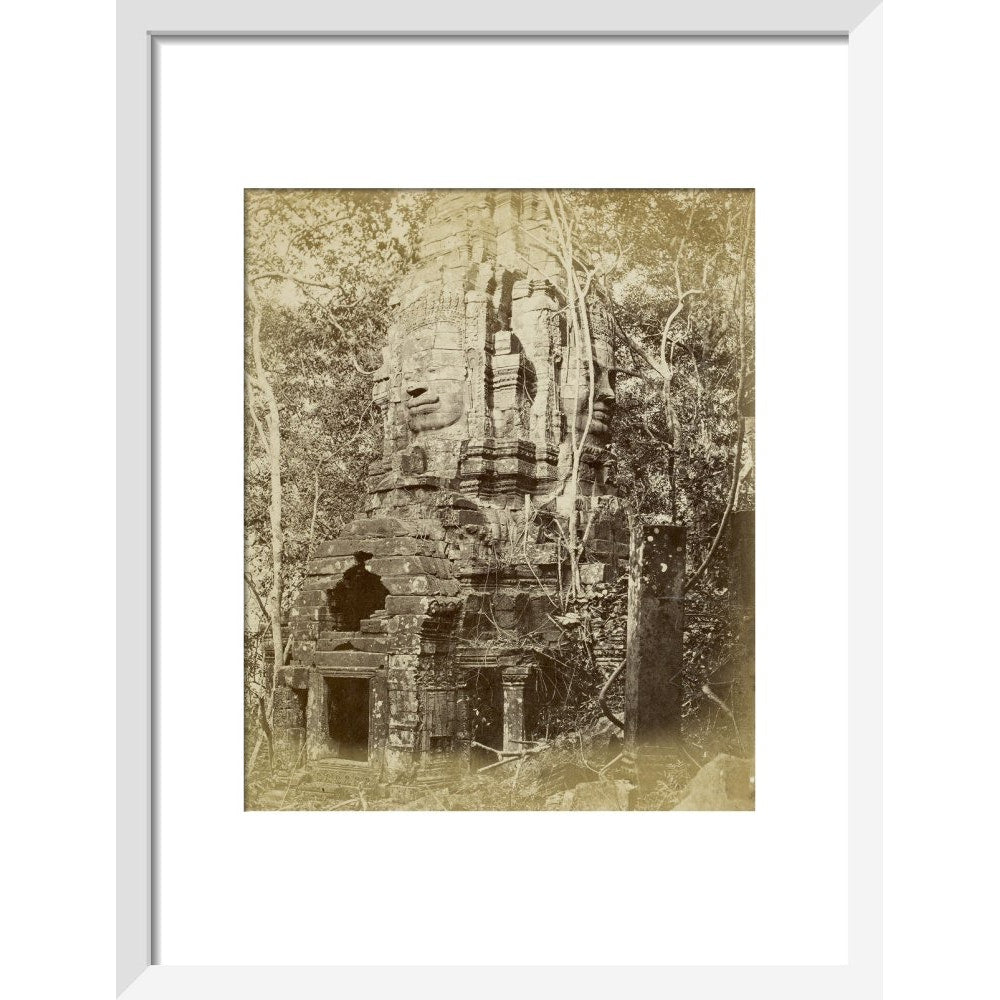 Tower of Prea Sat Ling Poun print in white frame