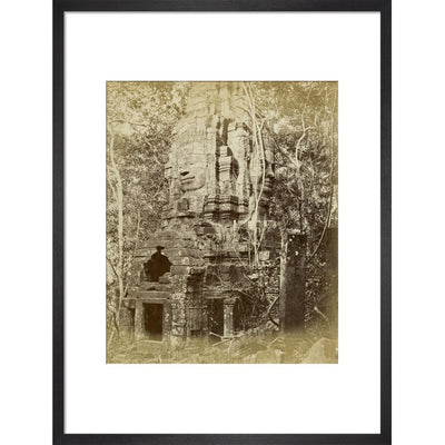 Tower of Prea Sat Ling Poun print in black frame
